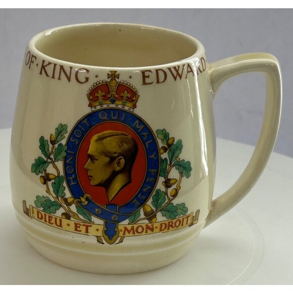British Pottery Manufacturers Federation Other - 1937 Coronation Cup King Edward VIII Official Design England Art Deco Royalty